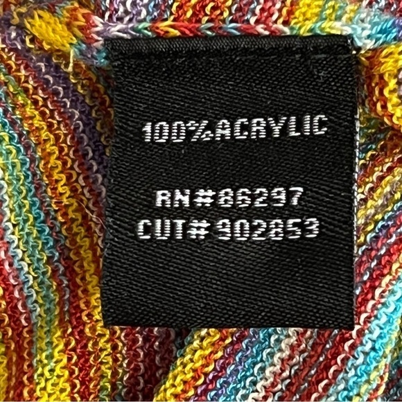 Psychadelic print kimono sleeve tunic pullover sweater, lightweight,multicolor - Picture 12 of 12